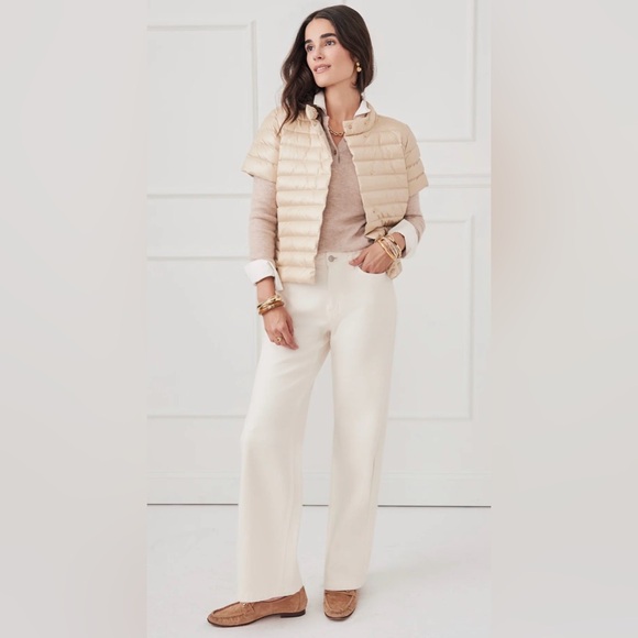 J. McLaughlin Amira Gold Short Sleeve Puffer Jacket - Picture 6 of 9